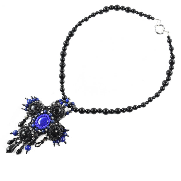 Divine Amulet Necklace in Blue Heaven